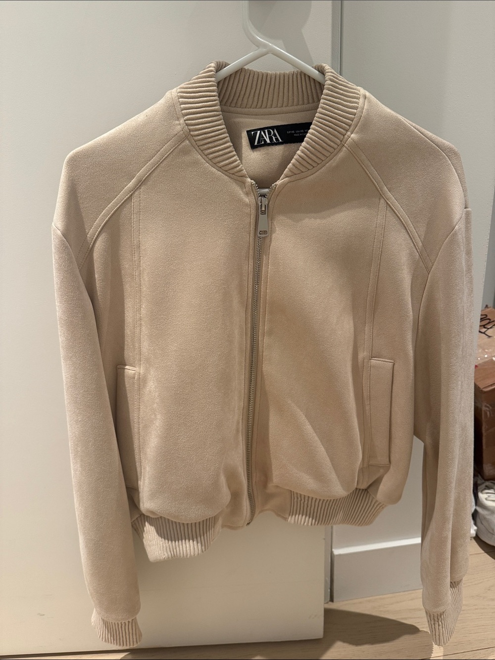 Zara faux suede bomber